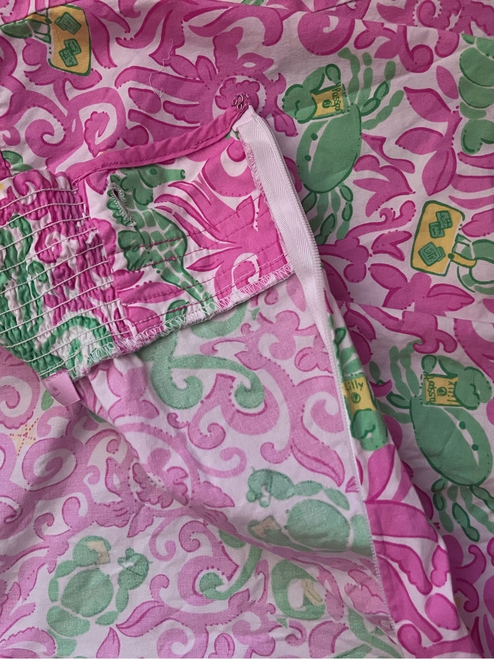 Lilly Pulitzer Girls Shift Dress Size 8 Heading South Octopus Crab Novelty Fun - Picture 7 of 9